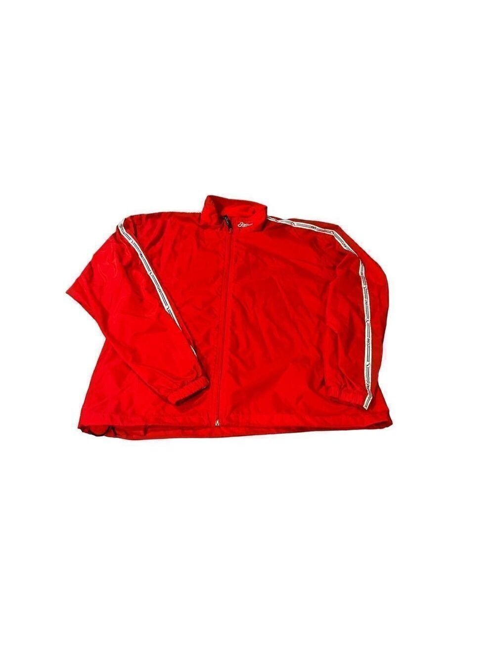 Asics Red Windbreaker Jacket size Large